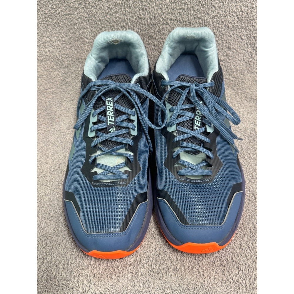 adidas Terrex Agravic Flow 2 Men's 13 Trail Running Shoes Blue/Orange Continenta